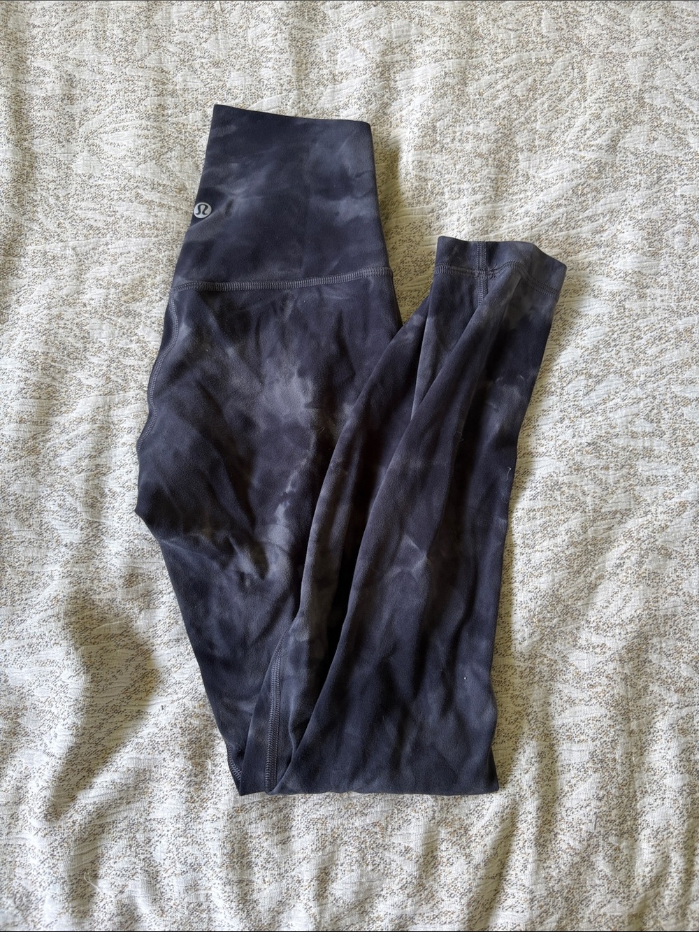 lululemon athletica Black Tie-Dye High-Rise Leggings